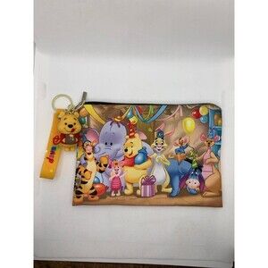 Winnie the Pooh Makeup Bag + Wristlet w/ Large Pooh Keychain – Disney Set